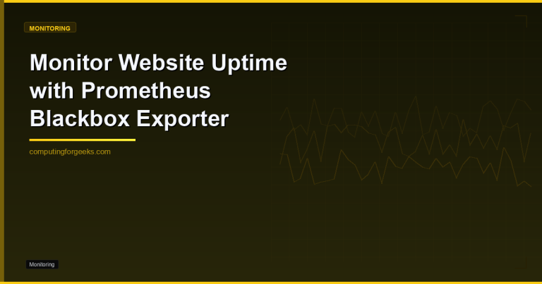Monitor Website Uptime with Prometheus Blackbox Exporter