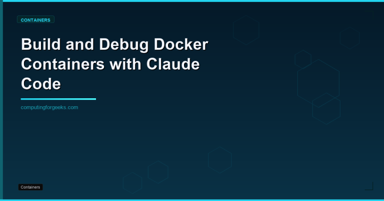 Claude Code generating Dockerfiles and debugging containers with real build output