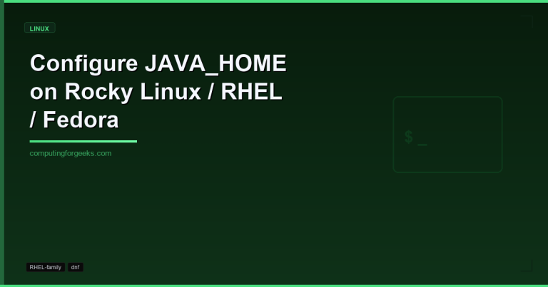Configure JAVA_HOME environment variable on RHEL-family Linux