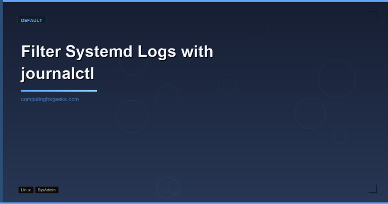 Filter and query systemd logs with journalctl on Linux