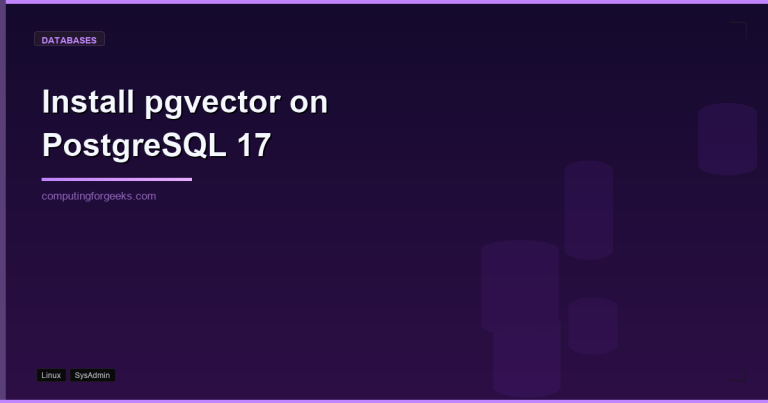 Install pgvector vector database extension on PostgreSQL 17