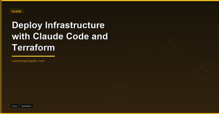 Claude Code generating Terraform configs with real plan and apply output
