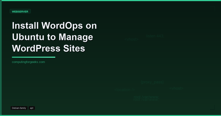 WordOps CLI tool managing WordPress with Nginx PHP MariaDB on Ubuntu