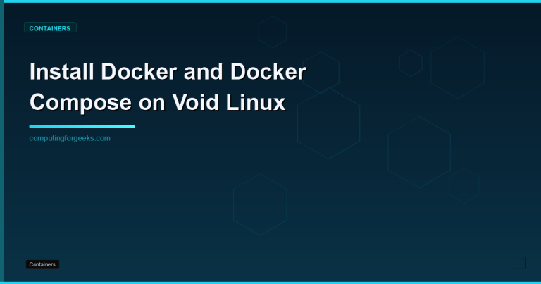 Install Docker and Docker Compose on Void Linux