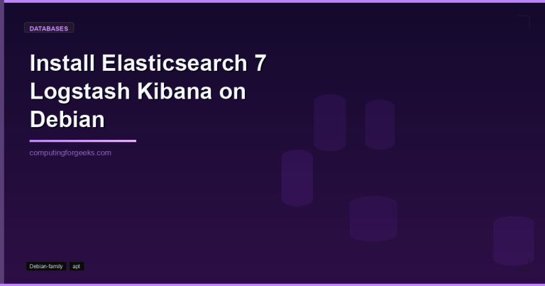 Install Elasticsearch 7, Logstash, and Kibana on Debian 13 and 12