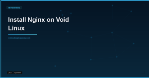 Install Nginx on Void Linux