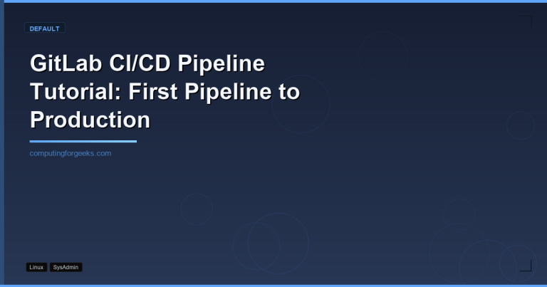 GitLab CI/CD pipeline tutorial with build test deploy stages
