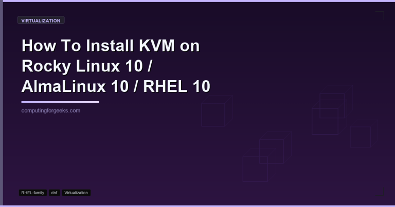 how to install kvm on rocky linux 10 almalinux 10 rhel 1