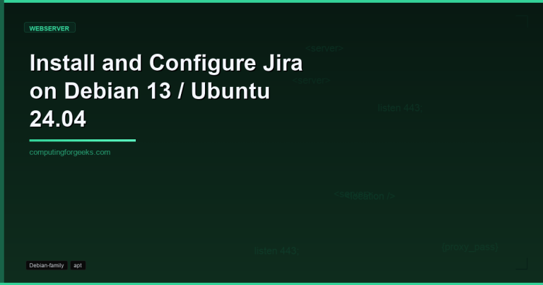 install and configure jira on debian 13 ubuntu 2404