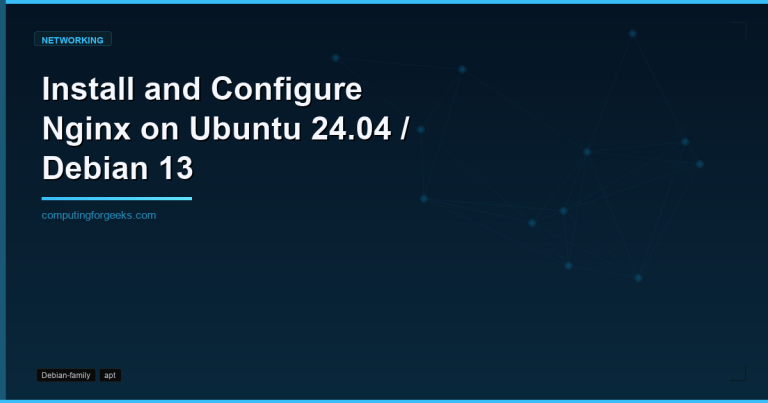 install and configure nginx on ubuntu 2404 debian 13
