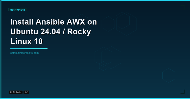 install ansible awx on ubuntu 2404 rocky linux 10 1