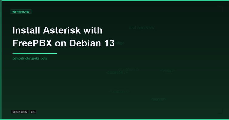 install asterisk with freepbx on debian 13 1