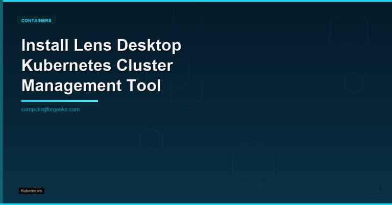install lens desktop kubernetes cluster management tool 1