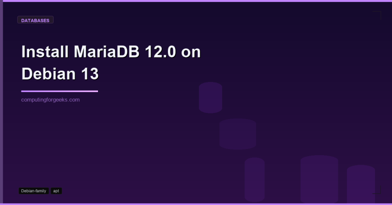 install mariadb 120 on debian 13