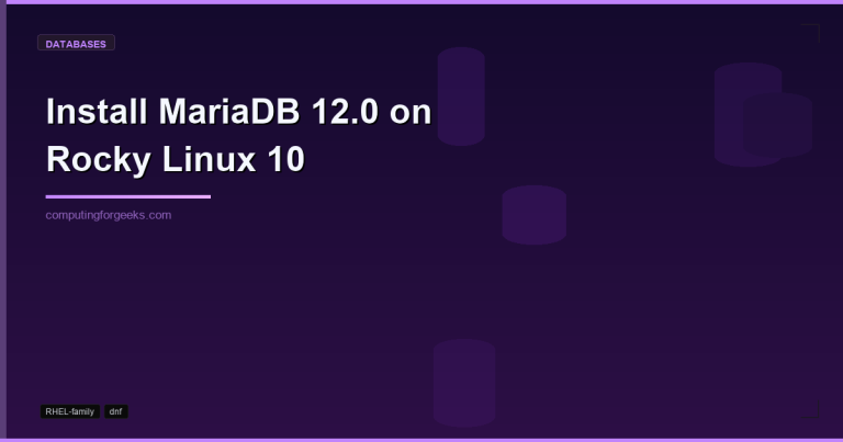 install mariadb 120 on rocky linux 10