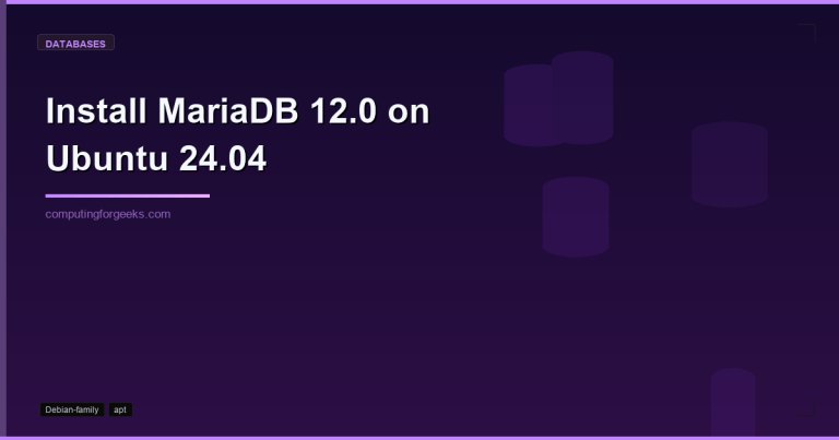 install mariadb 120 on ubuntu 2404