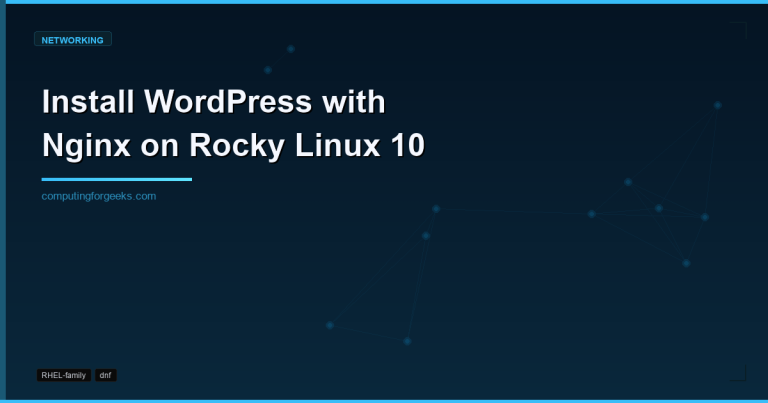 install wordpress with nginx on rocky linux 10 1