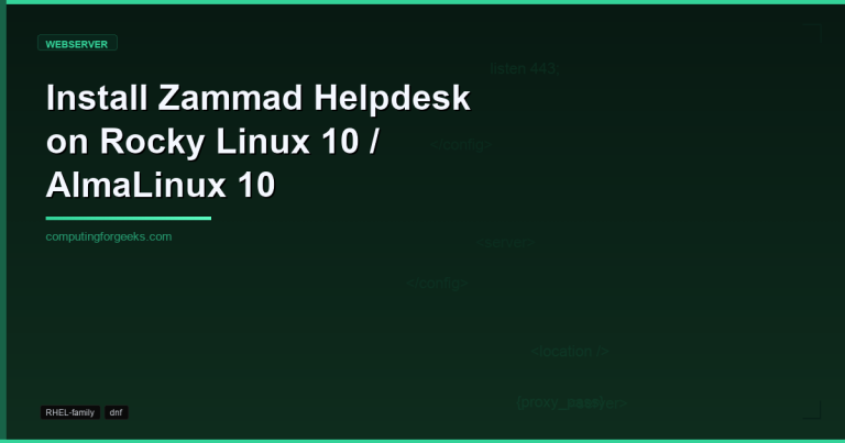 install zammad helpdesk on rocky linux 10 almalinux 10 1