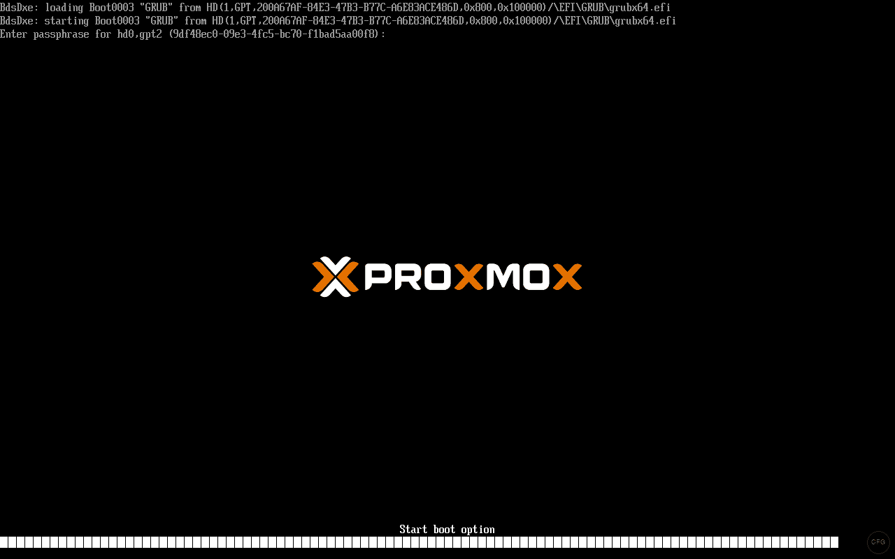 GRUB LUKS passphrase prompt asking for passphrase for hd0,gpt2