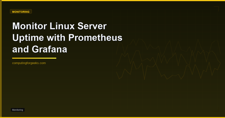 monitor linux server uptime with prometheus and grafana 1