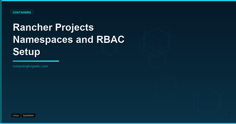 Rancher RBAC setup with projects and namespaces