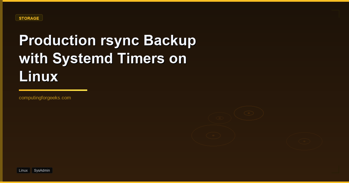 Production rsync Backup with Systemd Timers [Tested]