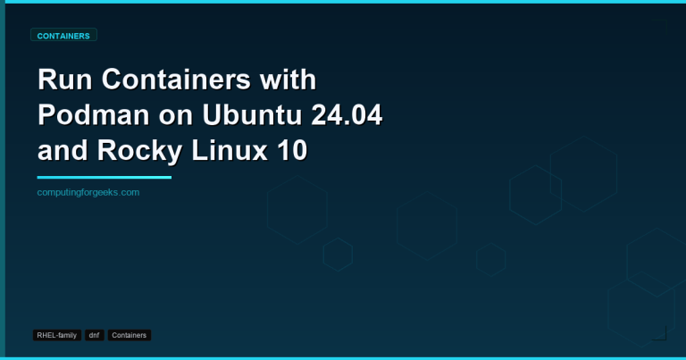 run containers with podman on ubuntu 2404 and rocky linux 10 1