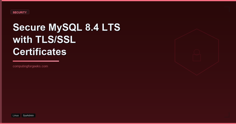 secure mysql 84 lts with tls ssl certificates 1