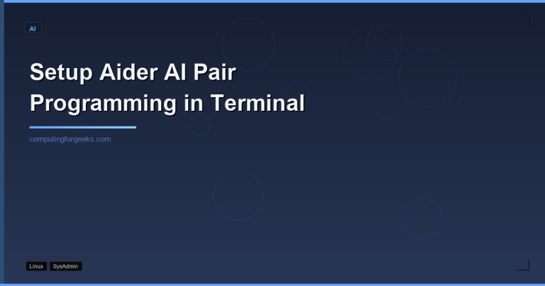 setup aider ai pair programming in terminal