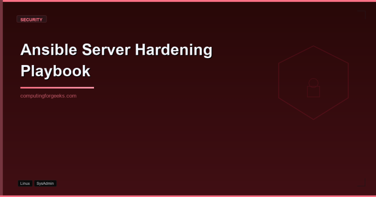 Ansible Server Hardening Playbook