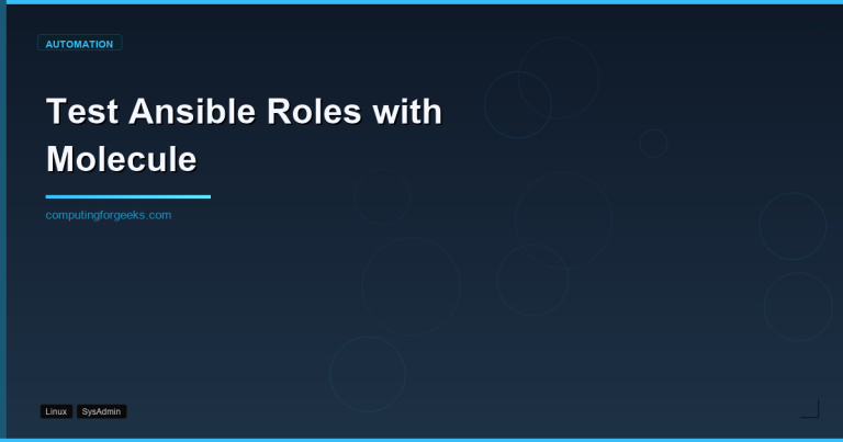 Test Ansible Roles with Molecule
