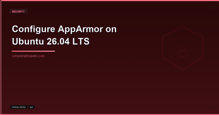 Configure AppArmor on Ubuntu 26.04 LTS