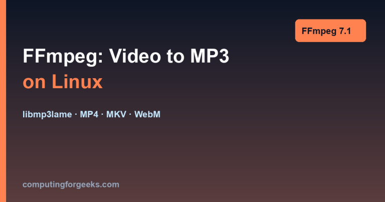 Convert MP4 MKV WebM to MP3 with FFmpeg
