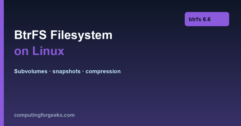BtrFS filesystem subvolumes and snapshots on Linux