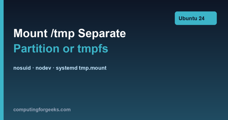 Mount /tmp on a separate partition or tmpfs on Linux
