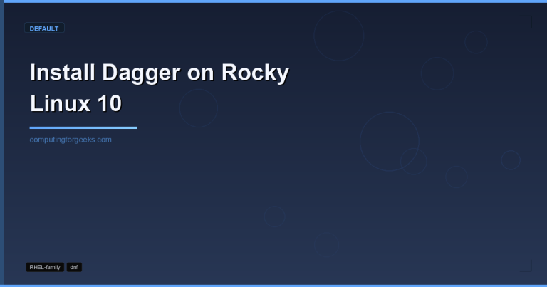 Install Dagger CI/CD on Rocky Linux and AlmaLinux