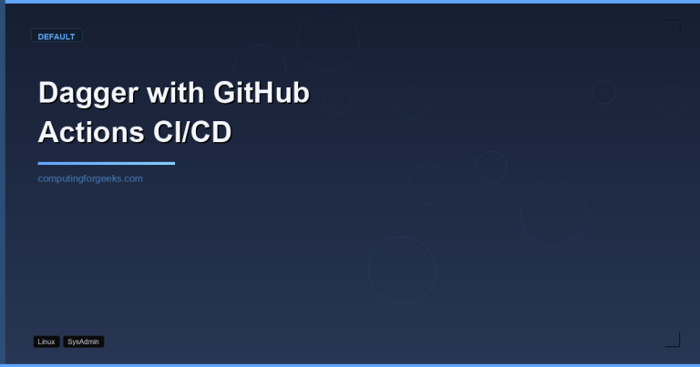 Use Dagger with GitHub Actions for CI/CD pipelines
