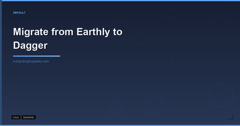 Earthly to Dagger CI/CD migration guide