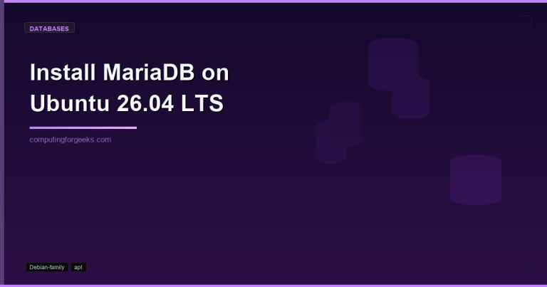 Install MariaDB on Ubuntu 26.04 LTS