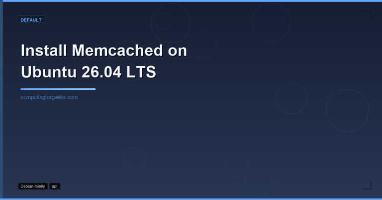 Install Memcached on Ubuntu 26.04 LTS