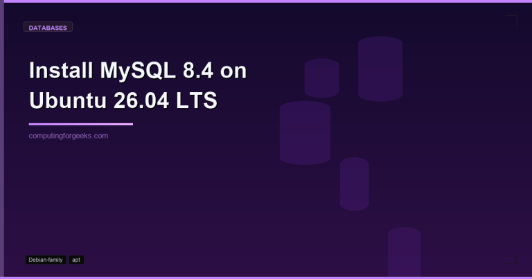Install MySQL 8.4 on Ubuntu 26.04 LTS