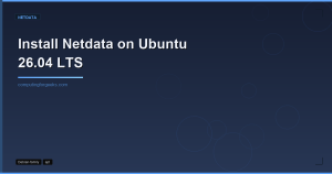 Install Netdata on Ubuntu 26.04 LTS
