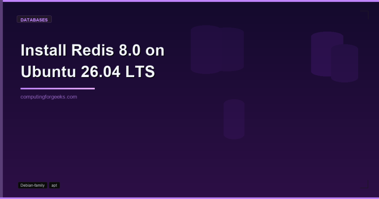 Install Redis 8.0 on Ubuntu 26.04 LTS