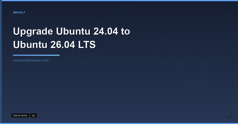 Ubuntu 24.04 to 26.04 LTS upgrade process