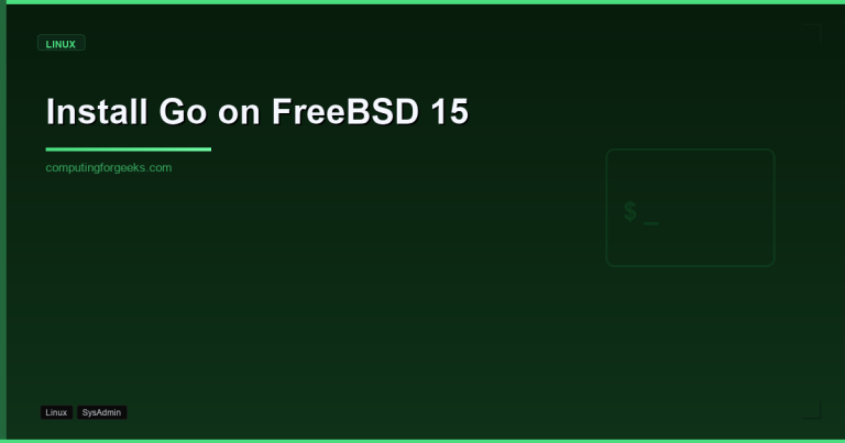 Install Go programming language on FreeBSD 15.0-RELEASE