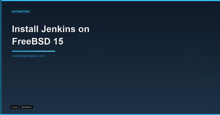 Install Jenkins on FreeBSD 15 featured image