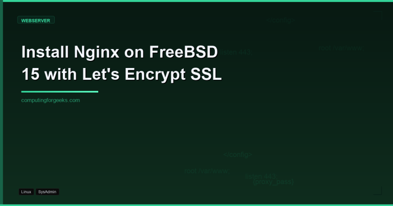 Featured image: Install Nginx on FreeBSD 15 with SSL
