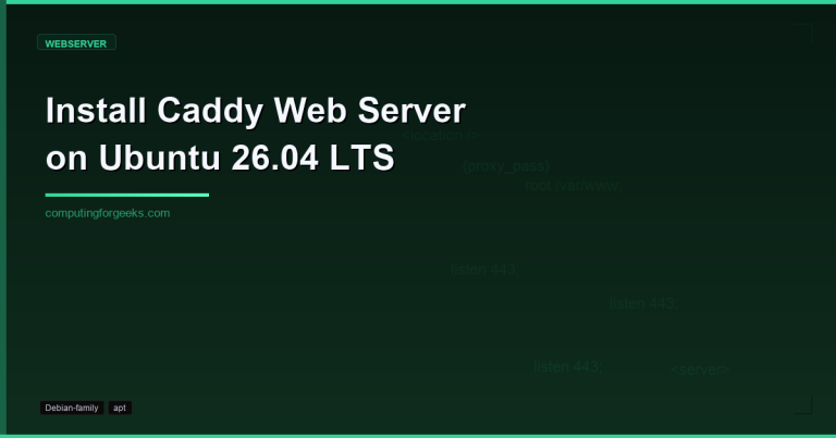 Install Caddy Web Server on Ubuntu 26.04 LTS