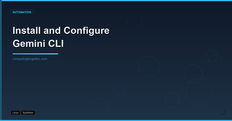 Install and Configure Gemini CLI