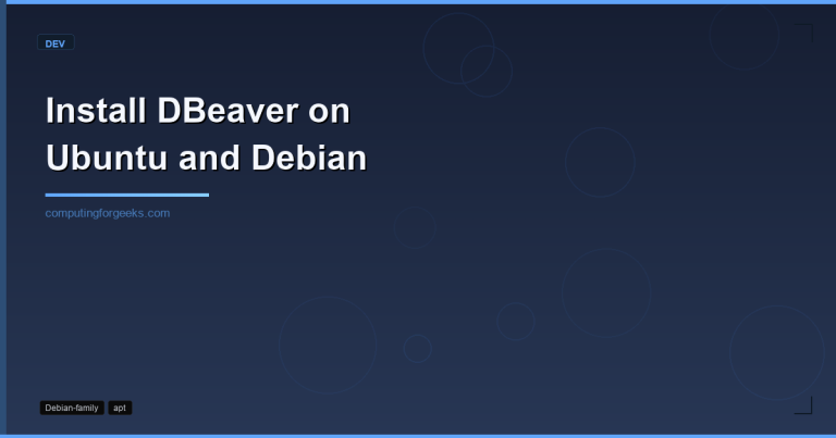 Install DBeaver Community Edition on Ubuntu 24.04 and Debian 13